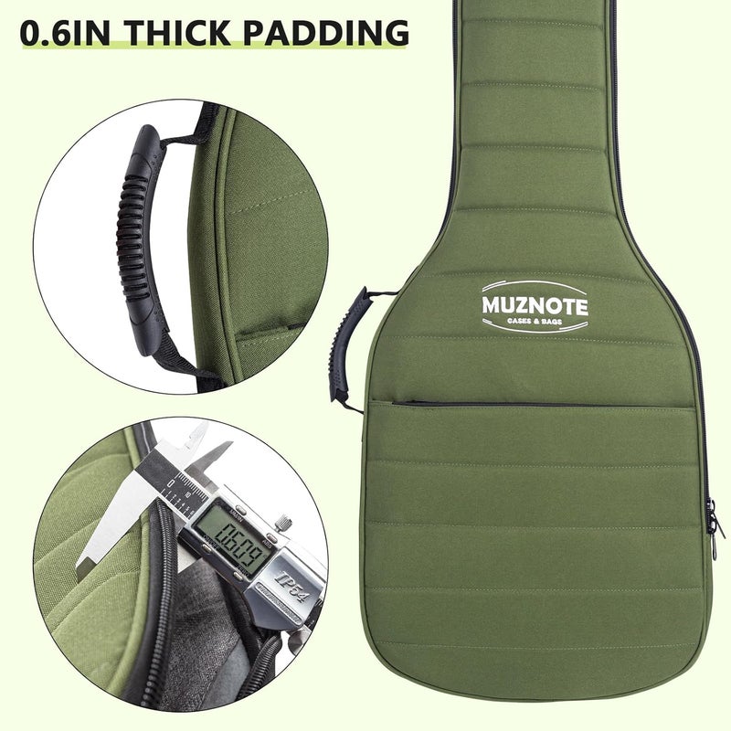 MUZNOTE Store Electric Guitar Bag Electric Guitar Case Reinforced 0.6 In Thick Sponge Soft Padded Guitar Case Electric Guitar Gig Bag,Back Hanger Loop for 39 Electric Guitars - Image 4
